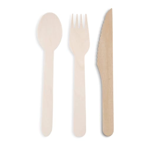 BIOZOYG Einwegmesser Holz 1000 Stück 16,5cm | Essbesteck Messer Holzbesteck Einweg Bio Einweggeschirr Holz Einwegbesteck Holzmesser Einmalbesteck Schmiermesser wooden Knife Besteck