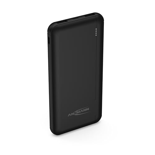 Ansmann Powerbank 10000mAh 2-Port Power Bank mit LED Statusanzeige - externer Akku mit 2.1A, externer Akku tragbares Lad...