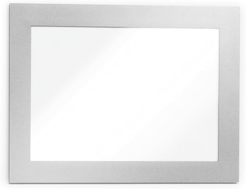 Durable 494823 Duraframe Magnetic, Cornice Espositiva a Fissaggio Magnetico, Formato A6, Confezione da 5 Pezzi, Argento