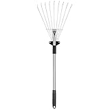 Adjustable Adjustable Leaf rake Garden Leaf Rake Garden Rake with Stainless Steel Handle Retractable