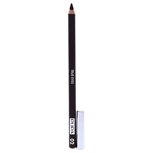 Pupa Milano True Eyes Eyeliner - Precise Eyeliner Pencil - Enhance Gaze - Intense Depth - Perfect Blend Of Oils And Waxes - Easy Application - Homogenous Color - 02 Intense Brown - 0.05 Oz