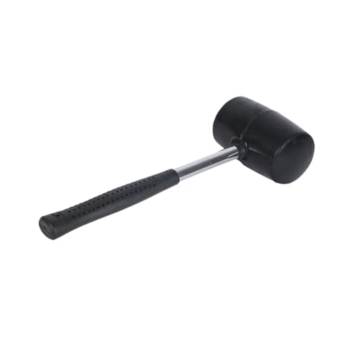 DIYEAH martillo de goma martillo de bola con mango de acero hamber de bolas de fibra de 750g Black