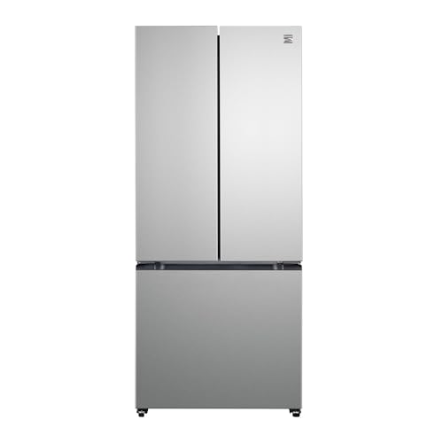 Kenmore 30 Inch Counter-Depth French Door Refrigerator/Freezer with Fingerprint-Resistant Stainless Steel, Adjustable Glass Shelves, Quiet and Energy Efficient Inverter Compressor, 17.5 cu. ft.