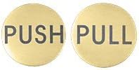 CRL Satin Brass 2" Round Push/Pull Set - Etched Brass