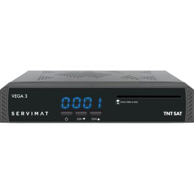 Pack SERVIMAT Vega 3 Decodeur Satellite Full HD + Carte d'TNTSAT V6 + Câble HDMI + LNB Single HDSAT