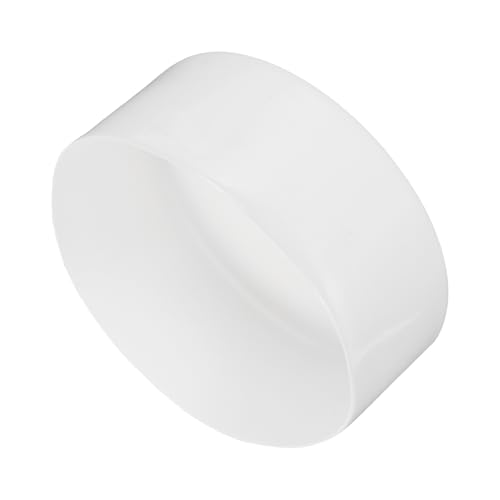 Image of uxcell 2pcs Rubber End Caps 125mm(4 15 /16 inch Inch) ID x 80mm(3 1 /8 Inch) H Vinyl Round Tube Bolt Cap Cover Screw Thread Protectors White