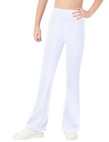 Bootcut Leggings for Girls High Waist Soft Stretch Women Yoga Pants Teen Dance Running Black Pink Dark Blue Maroon White