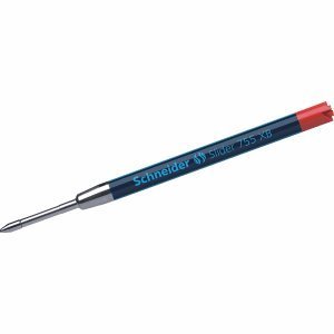 Schneider Slider 755 Red Extra Broad Ballpoint Ink Refills with ViscoGlide Ink system - 2/pk