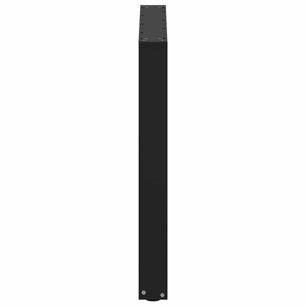 vidaXL Gambe per tavolo da pranzo a forma di U 2 pz nere 80x(72-73) cm in acciaio
