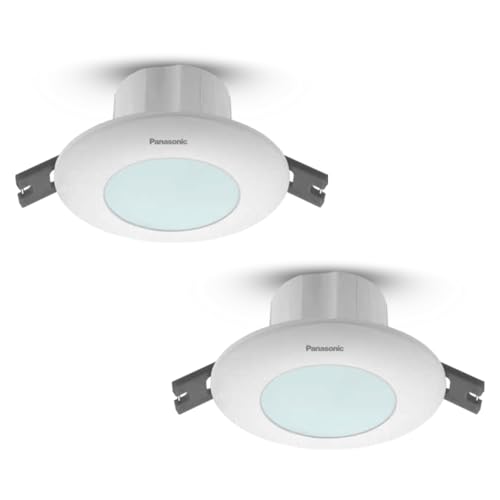Image of Panasonic 5 Watt LED Deep Junction Downlighter, LED Downlight with 85mm Cut Out, BIS & ROHS Certified, 4KV Surge Protection, Cool White Light (PDLM34057-2)