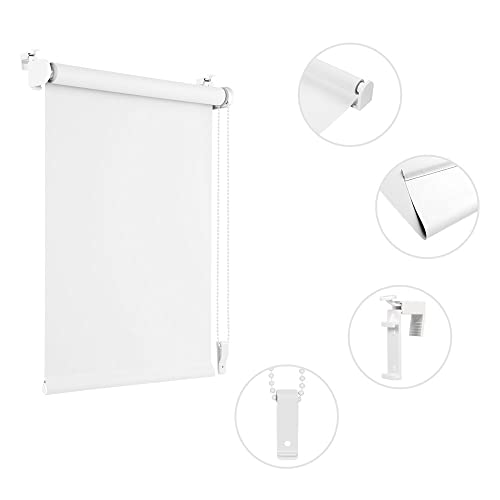 Eurohome Thermal Blackout Roller Blind, 65 x 130 cm (Fabric Width: 61 cm), No Drilling Required - Image 2