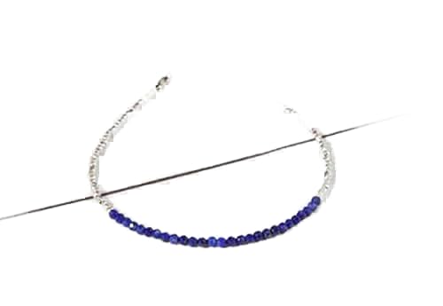 Bracelet lapis lazuli 2mm pour un style minimaliste au quotidien