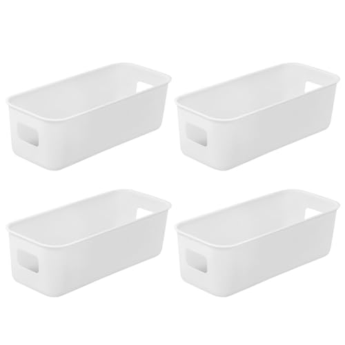 6 Schmale Aufbewahrungskörbe Aus Kunststoff – 29x12x8 Cm, Ideal Für Kleinzeug & Ordnung