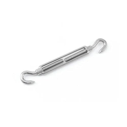 Turnbuckle 10 PCS Gancho perno acero inoxidable 304 ajustable para cadenas y cables miniatura 3