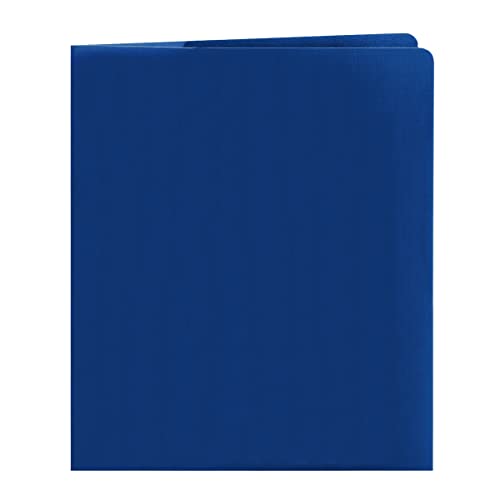 Smead Lockit Two-Pocket Heavyweight Folder, Letter Size, Dark Blue, 25 per Box (87982) - Thumbnail 5