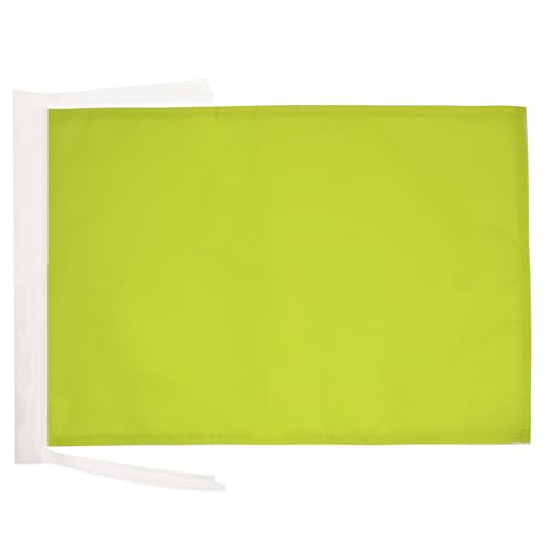 AZ FLAG - Drapeau Commissaire de course Jaune - 45x30 cm - Pavillon Danger Et Interdiction De Dépasser 100% Polyester Avec Deux Cordelettes - 20g