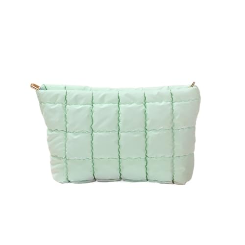 Trousse de maquillage femme tendance coton motif diamant vert voyage