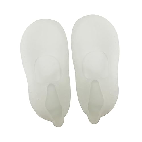 VINTORKY Silicone Boat Socks Gel Moisturizing Cracked Foot Socks l Size White Anti-Cracking Foot Heel Protector and Heels