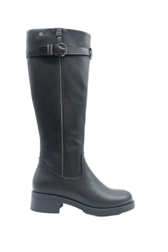 Women's Round Toe Knee-High Boots with Zipper - Comfortable & Stylish