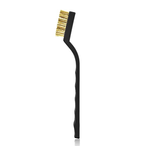 Yuly Copper Wire Brush Industrial Toothbrush Cleaning and Derusting Small Brushes Brass / Nylon / Steel Wire Brushes 3PCS Nozzle Cleaning Brush 3D Printer