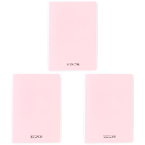 Seren Pastel A5 PP Kapaklı Defter, 60 Yaprak, Kareli, Pembe 3'lü set