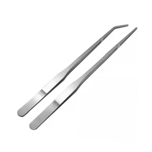 WEKAMOS 2個 爬虫類用ペット給餌ピン 直頭 曲頭 不錆鋼製 滑り止め設計でトカゲ ヘビ クモの 給餌に