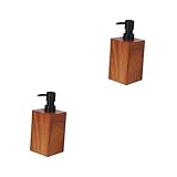 Photo Gallery aboofan 2 pezzi dispenser con pompa manuale design effetto legno per mani gel doccia shampoo lozione adatto per bagno casa e hotel Photo Gallery aboofan 2 pezzi dispenser con pompa manuale design effetto legno per mani gel doccia shampoo lozione adatto per bagno casa e hotel