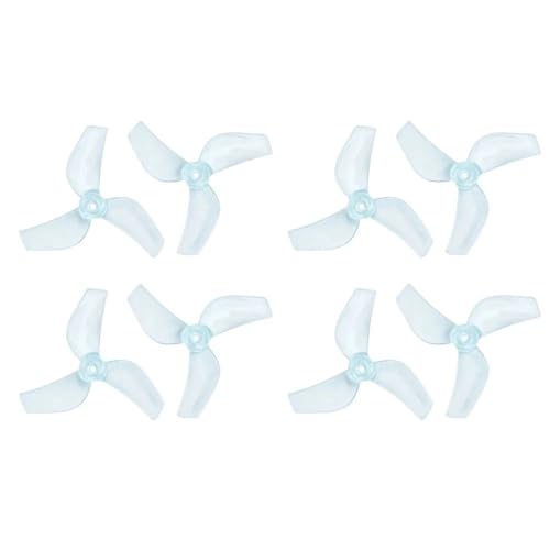Hélice à trois pales 31mm Clear Blue pour drone FPV 1219S en lot de 4 paires