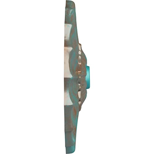 Image of Ekena Millwork CM09SHCGS 9 inch x 1-3 /8 inch Shakuras Ceiling Medallion, Copper Green Patina