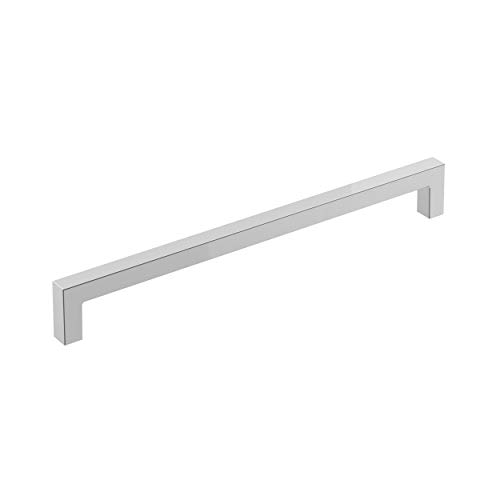 Image of Amerock | Cabinet Pull | Polished Chrome | 8-13 /16 inch (224 mm) Center-to-Center | Monument | 1 Pack | Drawer Pull | Cabinet Handle | Cabinet Hardware