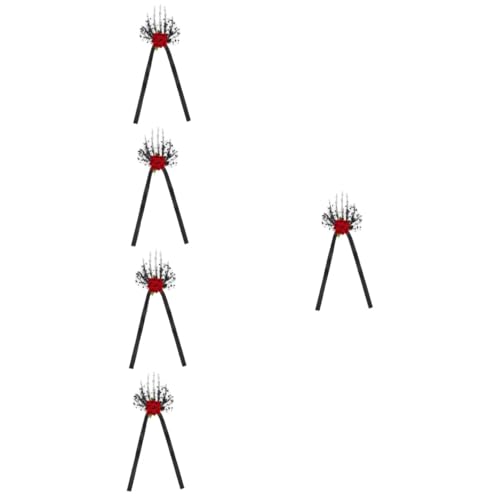 Pince à Cheveux Halloween Healeved avec Main de Squelette et Rose Gothique x5