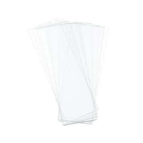 FUNOMOCYA 100pcs Microscope Slides Lab Glass Microscope Slides for Biology Research