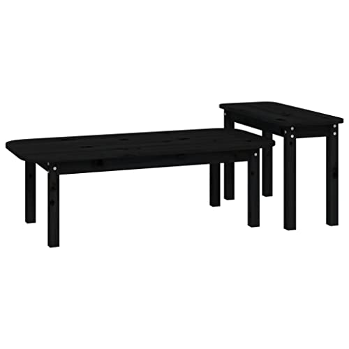 Table basse gigogne noir modulable pour optimiser un petit salon - 6