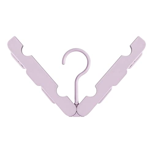 Gsycle Portable Plastic Folding Clothing Hanger, Travel Hangers Coat Hangers Folding Coat Racks with Clip for Home Outdoor Camping Hiking (Pink)
