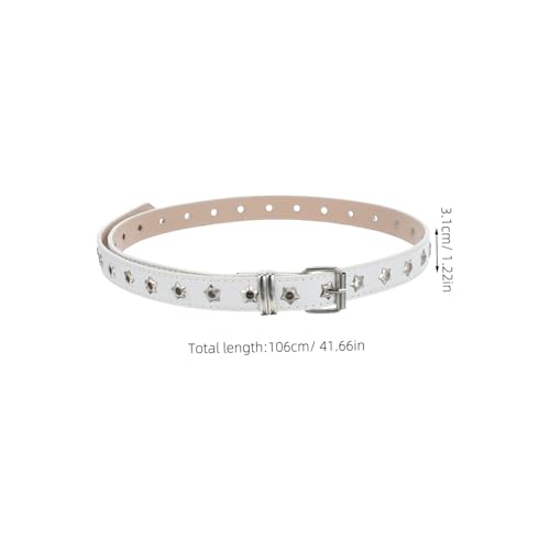 FRCOLOR Punk Women Waist Belts Hollow Star Design Buckle Adjustable for Dresses for Jeans Special Events2