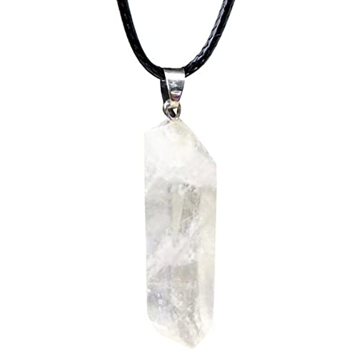piedra curativa con cristales curativos naturales, colgante hexagonal cuarzo transparente que cura el equilibrio energético reiki puntiagudo