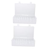 HAWILLOSCH 2pcs Quality Plastic Embroidery Thread Box Slots Dmc Floss Organizer Box Window Organizer for Thread Spools