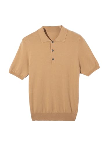 Mens Short Sleeve Pullover Sweater Loose Comfortable Solid Color Knitted Pullovers