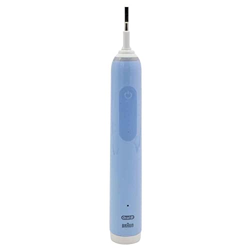 Oral-B Pro 3 3000 - Cepillo de dientes eléctrico con 3 modos de limpieza y control visual de presión de 360° para el cuidado dental, 2 cepillos de pinza, diseñado por marrón, azul