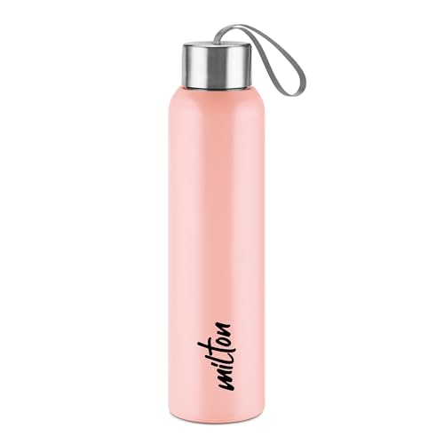 Image of Milton Halo 900 Steel Thermoware, Inner Steel, PU Insulated, Leak Proof Water Bottle for School Kids, Office, Gym, Easy to Carry Strap, 600 ml, Pink