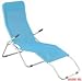 WEBMARKETPOINT Sdraio da Spiaggia e da Giardino Basculante in Acciaio Colore Blu