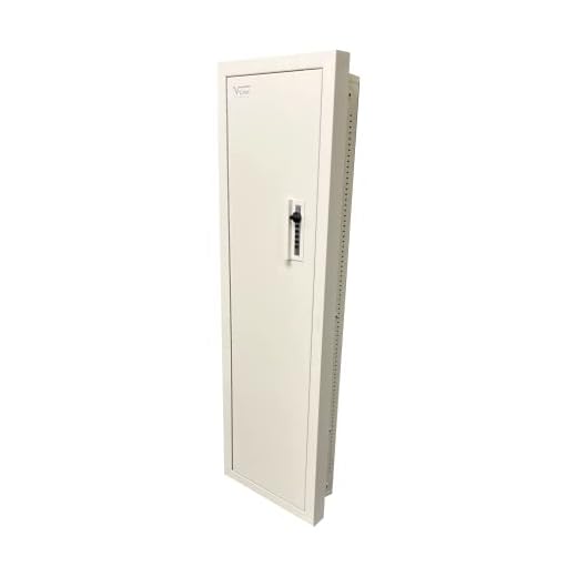 V-Line Ind. Wall Closet Vault Plus Security Safe Gun Safe and Money Safe This Safe Provides Security for Your Firearms and Valuables,Simplex Lock Fits Between 2 Wall Studs,White