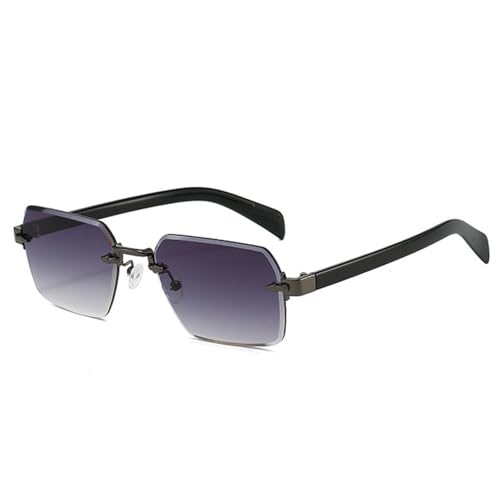 Lunettes de soleil carrées sans monture MUTYNE pour femmes et hommes
