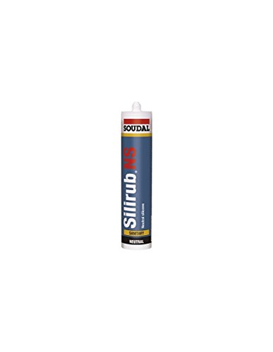 Mastic silicone sanitaire Silirub NS transparent 310 ml Soudal 120655