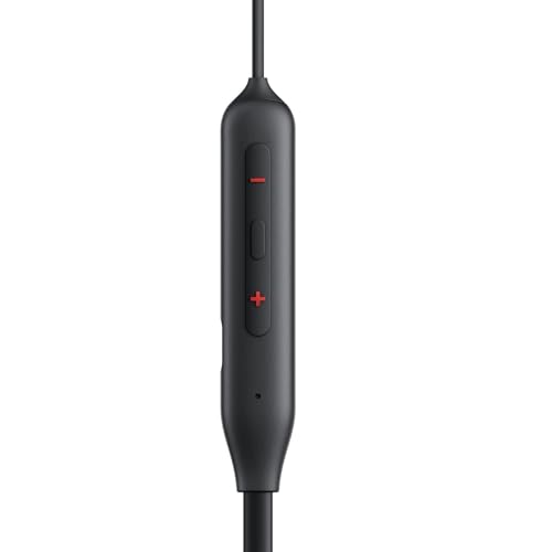 Image of Bluetooth Wireless Z2 in-Ear Neckband Earphones with Microphone, Fast Charging, Up to 30H Battery Life, Magnetic Neckband Design, Compatible with OnePlus Devices - Black
