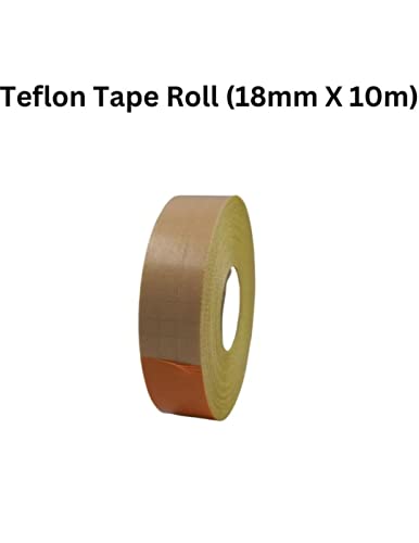 Image of SMART PACK Adhesive Teflon Tape Roll For Packaging of Sealing Machine Spare Parts | Adhesive, Heating, Heat Masking, Industrial Coated Glass Tape | 1 Roll 18MM X 10M