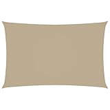 vidaXL Parasole a Vela Ombra Tenda da Sole Elegante Moderna Anti UV Giardino Frangisole Terrazza Balcone Oxford Rettangolare 2,5x5 m Beige