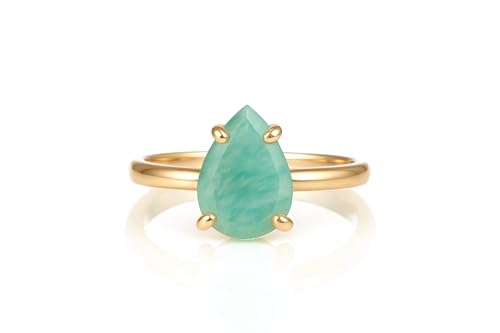 Bague en Amazonite or rose, le cadeau idéal pour maman et épouse