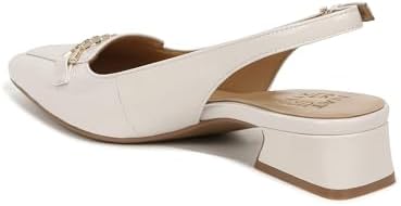 Naturalizer Womens Lindsey Slingback Pointed Toe Low Block Heel Pump Satin Pearl Patent Leather 7 W | Image 4