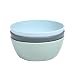 Tiny Twinkle Tableware 3 Pack Dish Set- BPA-Free Cups, Plates and Bowls Sets For Kids and Toddlers - Polypropylene Plastic Dinnerware Set (Sage, Charcoal, IceBlue) Round Bowl
